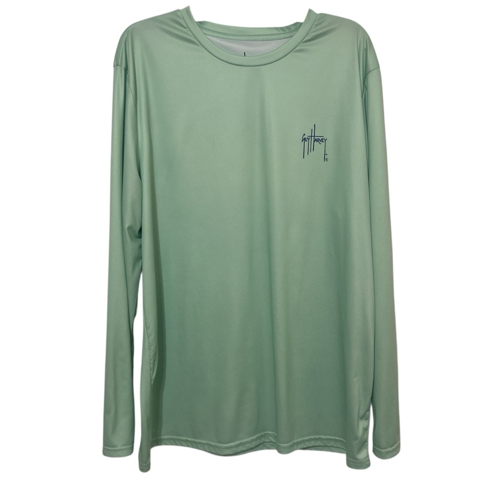 Guy Harvey Men's Long Sleeve Performance Fishing Shirt XL - Mint Green Mahi Mahi